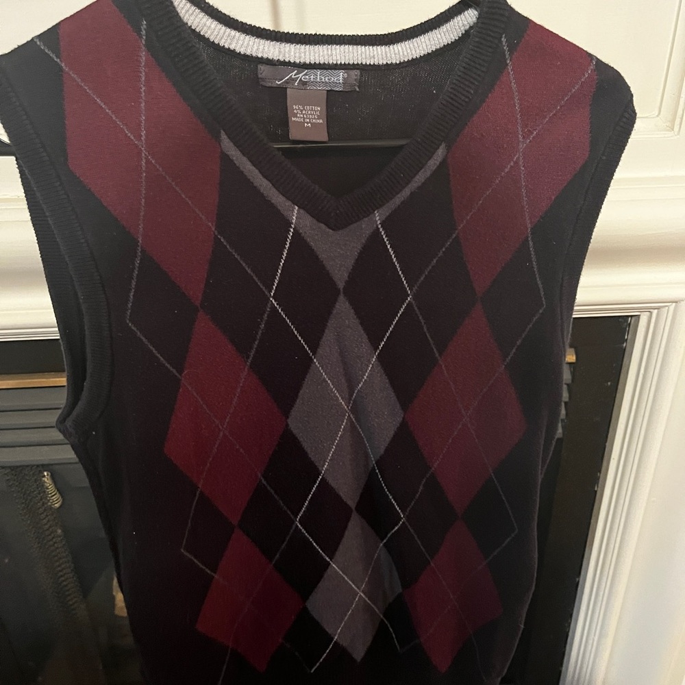 Argyle Sweater vest.  Size M in men. Good condition